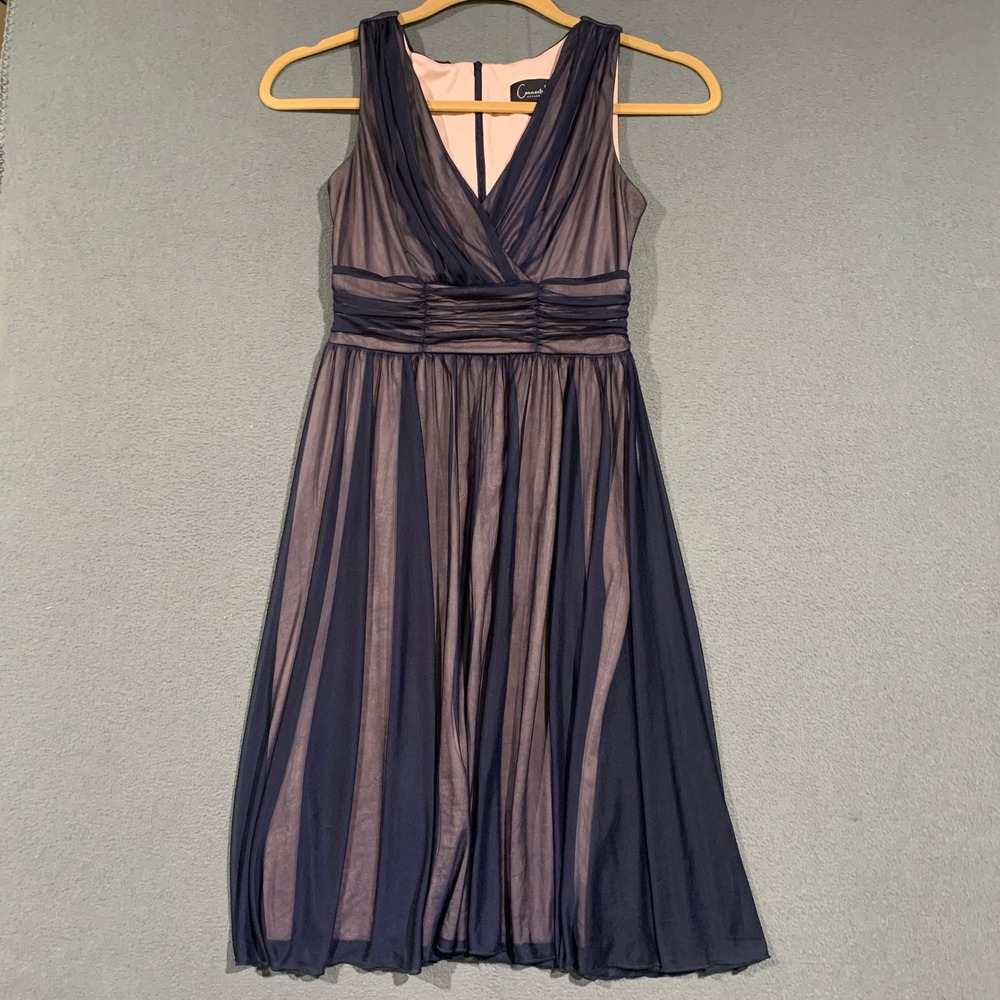 Connected Apparel Whimsical Ruched Waist Surplice V Neck Dress Size 10P